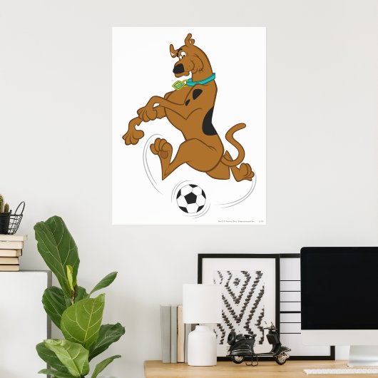 Scooby-Doo, das Fußball tritt Poster (Heimbüro)