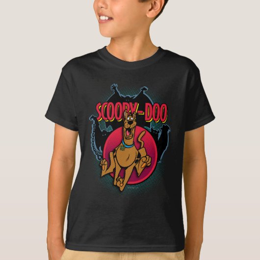 Scooby-Doo, das von den Geistern grafisch läuft T-Shirt (Vorderseite)