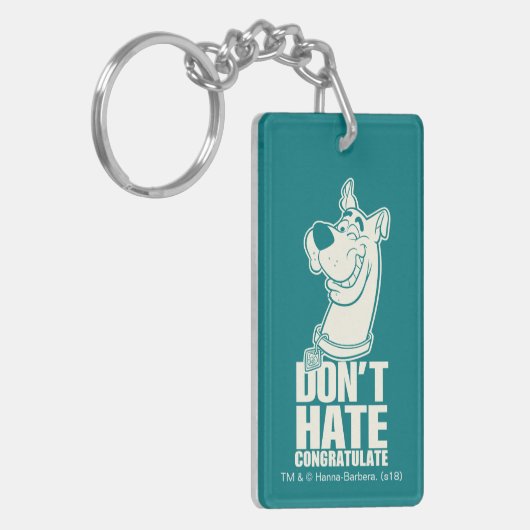 Scooby-Doo "Don't Hate, Congratuliere" Grafik Schlüsselanhänger (Vorderseite links)