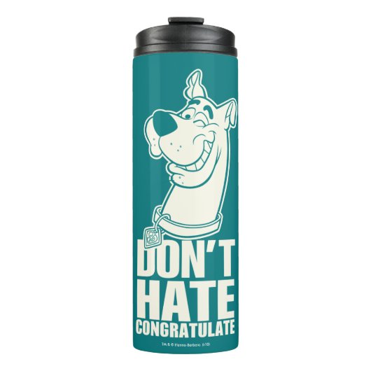 Scooby-Doo "Don't Hate, Congratuliere" Grafik Thermosbecher (Vorderseite)