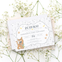 Scooby-Doo Einladung zum ersten Geburtstag