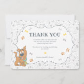 Scooby-Doo Erster Geburtstag Vielen Dank Einladung (Vorderseite)