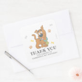 Scooby-Doo Erster Geburtstag Vielen Dank Quadratischer Aufkleber (Umschlag)