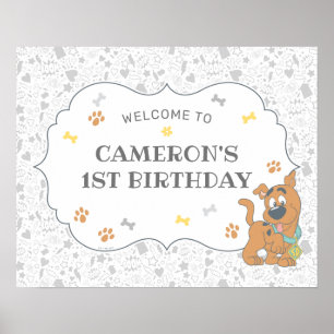 Scooby-Doo Erster Geburtstag Willkommen Poster