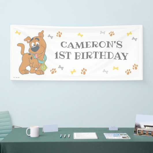 Scooby-Doo First Birthday Banner (Messe)