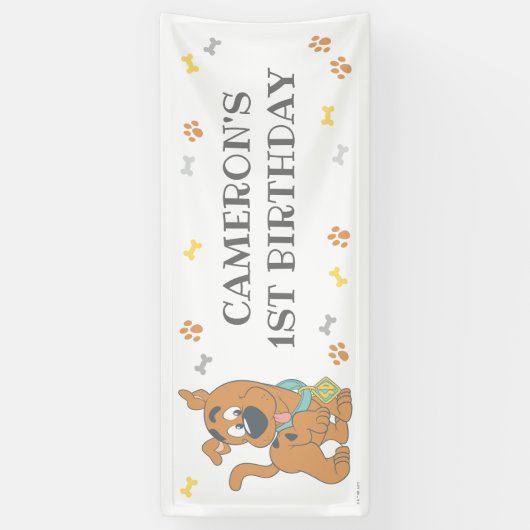 Scooby-Doo First Birthday Banner (Vertikal)