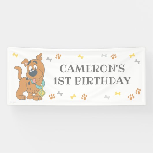 Scooby-Doo First Birthday Banner (Horizontal)