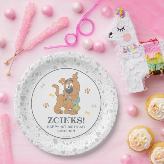 Scooby-Doo First Birthday Pappteller (Party)