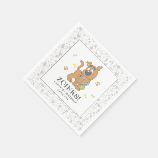 Scooby-Doo First Birthday Serviette (Ecke)