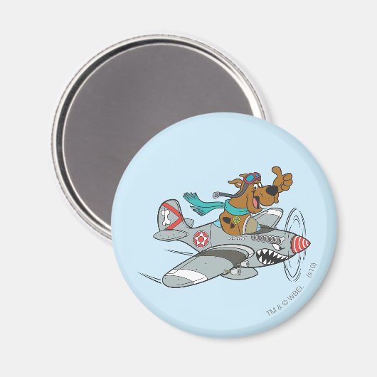 Scooby-Doo Flying-Flugzeug Magnet (Vorderseite/Rückseite)