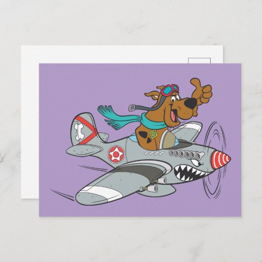 Scooby-Doo Flying-Flugzeug Postkarte (Vorne/Hinten)