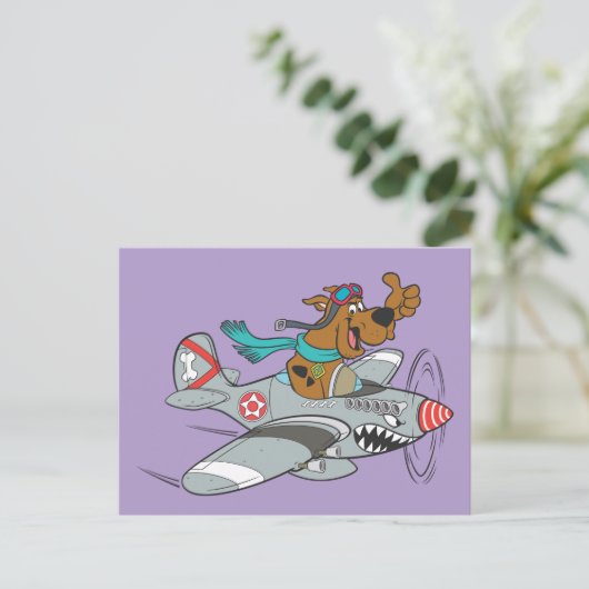 Scooby-Doo Flying-Flugzeug Postkarte (Stehend Vorderseite)