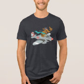Scooby-Doo Flying-Flugzeug Tri-Blend Shirt (Vorderseite)