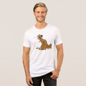 Scooby-Doo-Folie mit Zungenausschnitt Tri-Blend Shirt (Vorderseite voll)
