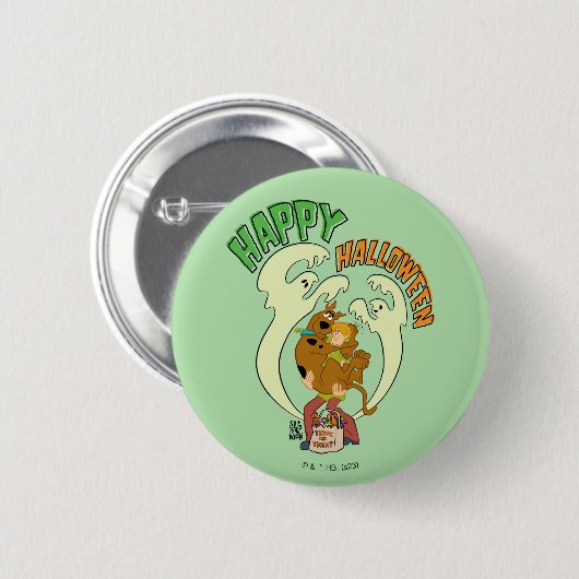 Scooby-Doo | Frohe Halloween Button (Vorne & Hinten)
