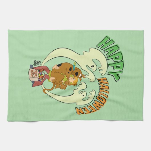 Scooby-Doo | Frohe Halloween Geschirrtuch (Horizontal)