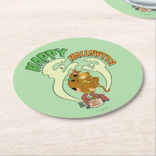 Scooby-Doo   Frohe Halloween Runder Pappuntersetzer
