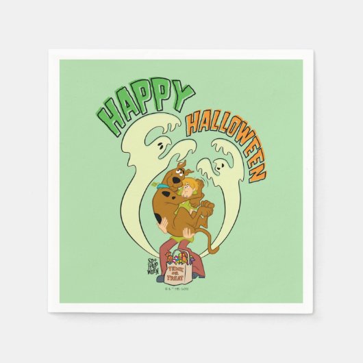 Scooby-Doo | Frohe Halloween Serviette (Vorderseite)