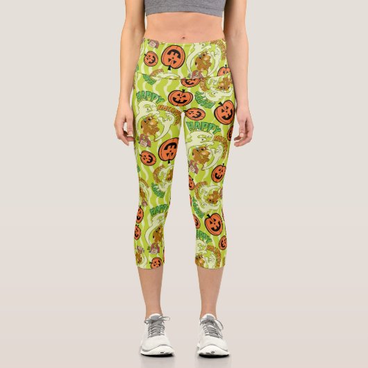 Scooby-Doo | Fröhliches Halloween-Muster Capri Leggings (Vorderseite)