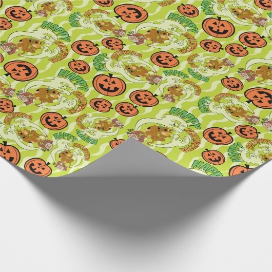 Scooby-Doo | Fröhliches Halloween-Muster Geschenkpapier (Ecke)