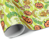 Scooby-Doo | Fröhliches Halloween-Muster Geschenkpapier (Rolleneckpunkt)