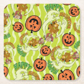Scooby-Doo | Fröhliches Halloween-Muster Rechteckiger Pappuntersetzer (Vorderseite)