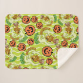 Scooby-Doo | Fröhliches Halloween-Muster Sherpadecke (Vorderseite (Horizontal))