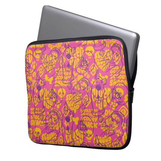 Scooby-Doo | Funky Blume Pattern Laptopschutzhülle (Vorderseite Links)