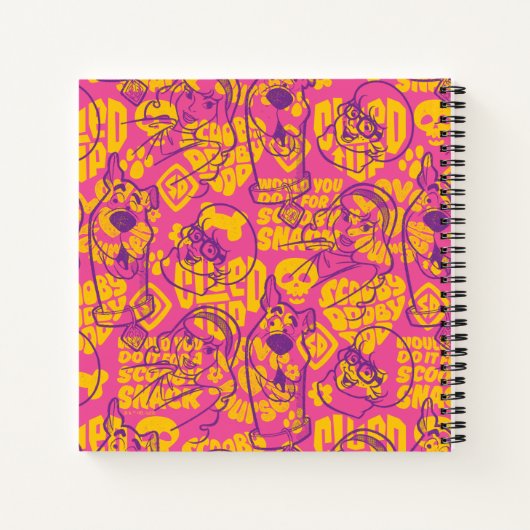 Scooby-Doo | Funky Blume Pattern Notizblock (Rückseite)
