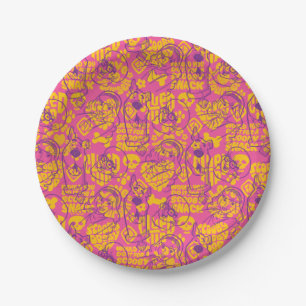 Scooby-Doo Funky Blume Pattern Pappteller