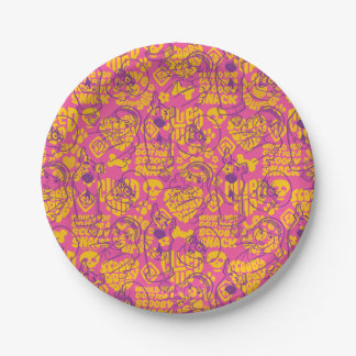Scooby-Doo | Funky Blume Pattern Pappteller