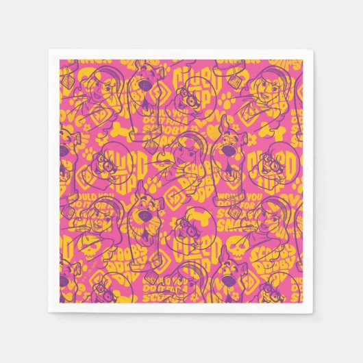 Scooby-Doo | Funky Blume Pattern Serviette (Vorderseite)