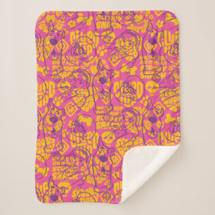 Scooby-Doo   Funky Blume Pattern Sherpadecke