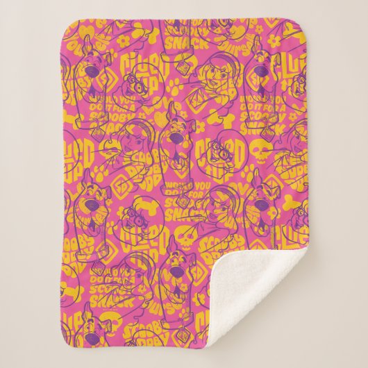 Scooby-Doo | Funky Blume Pattern Sherpadecke (Vorderseite)