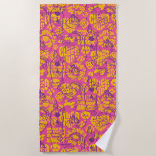 Scooby-Doo Funky Blume Pattern Strandtuch