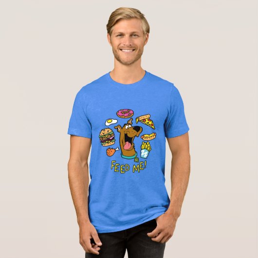 Scooby-Doo Fütterte mich! Tri-Blend Shirt (Vorderseite voll)