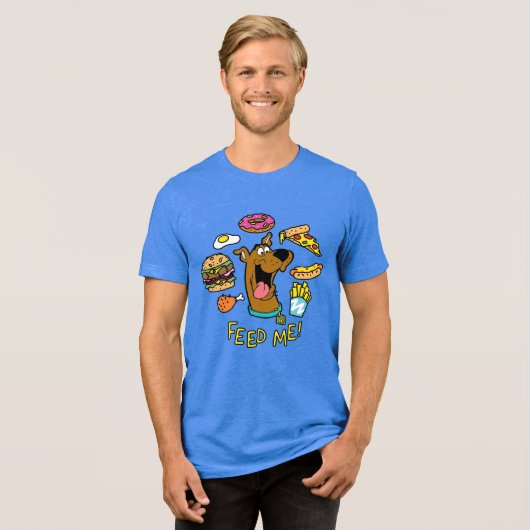 Scooby-Doo Fütterte mich! Tri-Blend Shirt (Vorderseite voll)