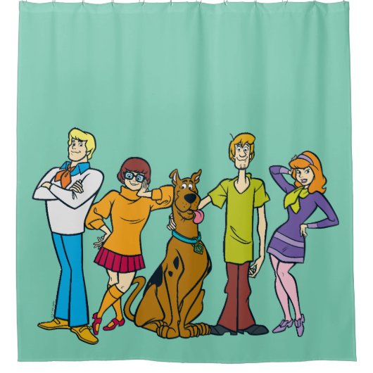 Scooby-Doo | Ganze Gang 14 Mystery Inc. Duschvorhang (Vorderseite)