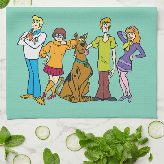 Scooby-Doo | Ganze Gang 14 Mystery Inc. Geschirrtuch (Gefaltet)