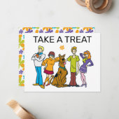 Scooby-Doo Geburtstag Leckerei unterzeichnen Mitteilungskarte (Vorderseite/Rückseite Beispiel)