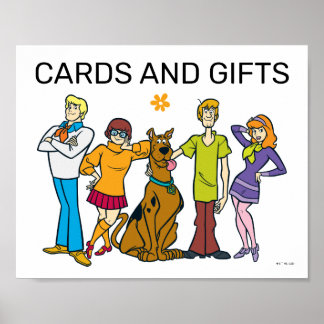 Scooby-Doo-Geburtstagskarten und Geschenke-Zeichen Poster