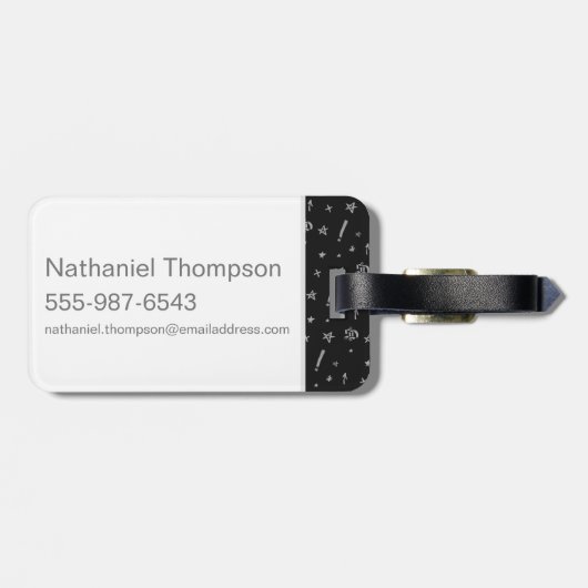 Scooby Doo Grafiken Gepäckanhänger (Rückseite horizontal)