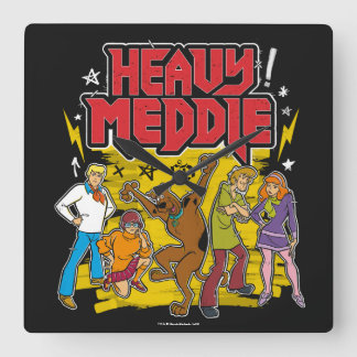 Scooby Doo Grafiken Quadratische Wanduhr