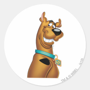 Scooby-Doo Grin Runder Aufkleber