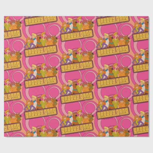 Scooby-Doo | "Groovy Gang" Retro Cartoon Graphic Geschenkpapier (Flach)