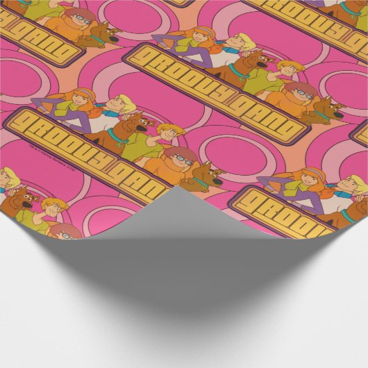 Scooby-Doo | "Groovy Gang" Retro Cartoon Graphic Geschenkpapier (Ecke)