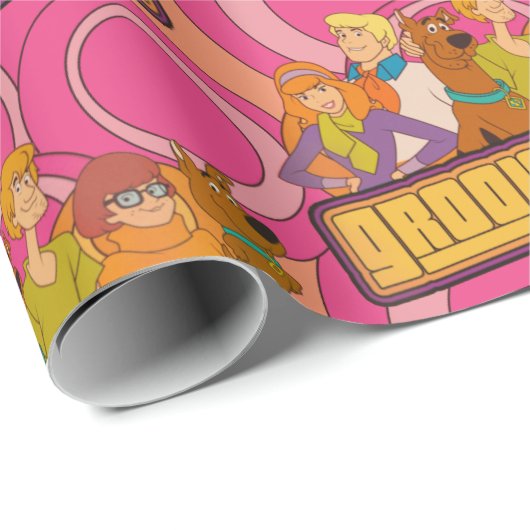 Scooby-Doo | "Groovy Gang" Retro Cartoon Graphic Geschenkpapier (Rolleneckpunkt)