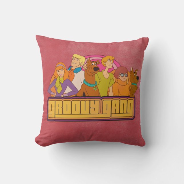 Scooby-Doo | "Groovy Gang" Retro Cartoon Graphic Kissen (Vorderseite)