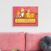 Scooby-Doo | "Groovy Gang" Retro Cartoon Graphic Leinwanddruck (Insitu (Wohnzimmer))