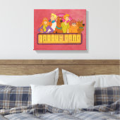 Scooby-Doo | "Groovy Gang" Retro Cartoon Graphic Leinwanddruck (Insitu (Schlafzimmer))